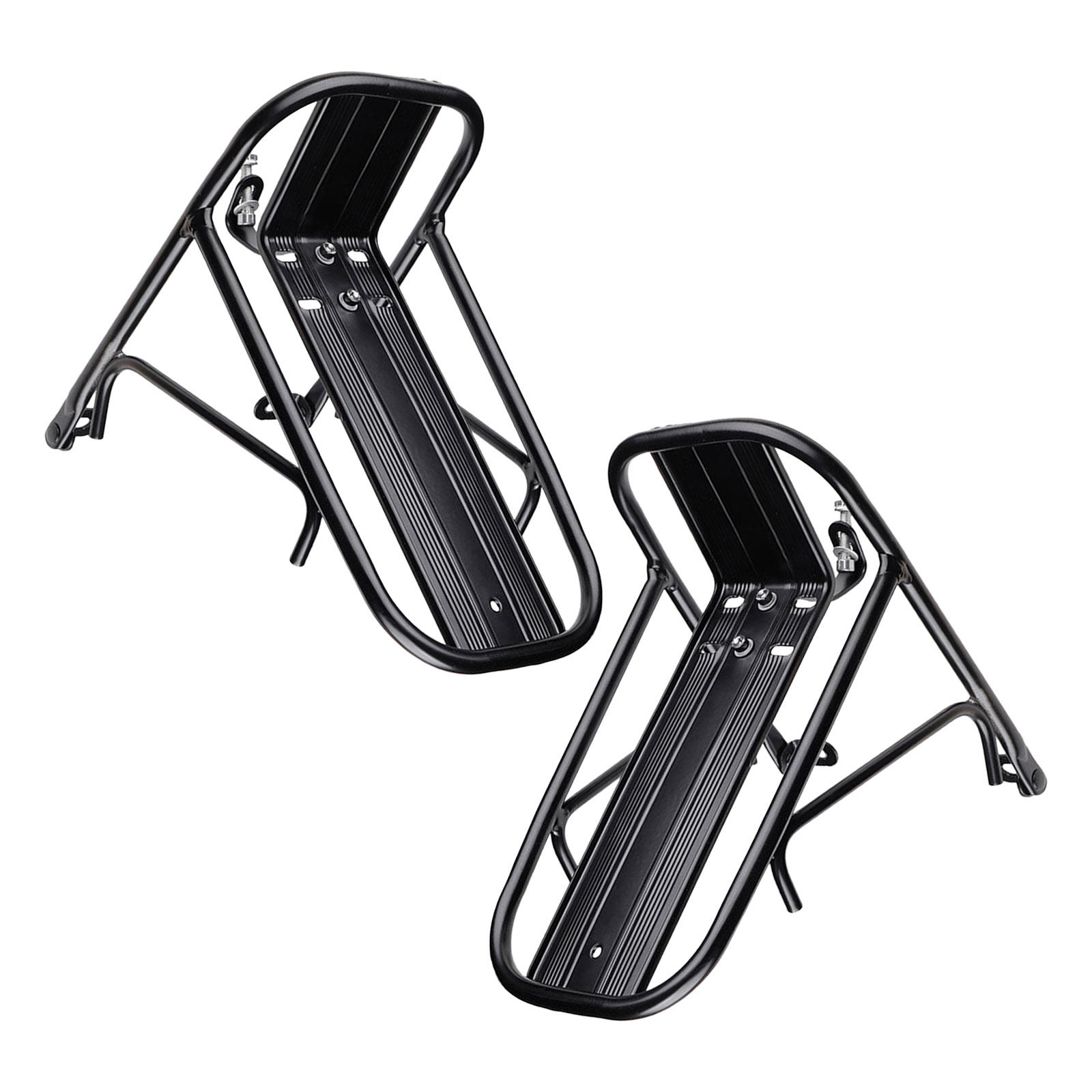 Commuting On Road Bike - 2個入りフロントロードバイクラック、頑丈な金属製カーゴキャリア、フォークに取り付け可能、都市通勤やマウンテンツーリングに最適な自転車荷物ラック