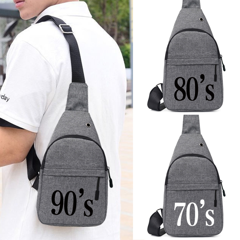 Cycling Commuter Bag - シングルショルダーメンズチェストバッグサイクリング通勤クロスボディバッグファッションイヤーズプリント雑貨収納調節可能なパックユニセックス
