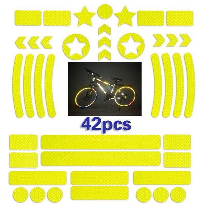 自己粘着性の反射ステッカー,粘着性の粘着性のフットハブ,マウ - Spoke Reflector Set のレビューと価格