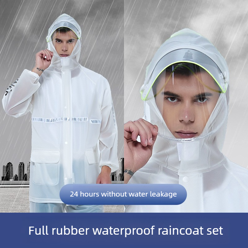 反射材付きツーピースバイクレインスーツ 防水ジャケットとパン - Cycling Commute In Rain のレビューと価格