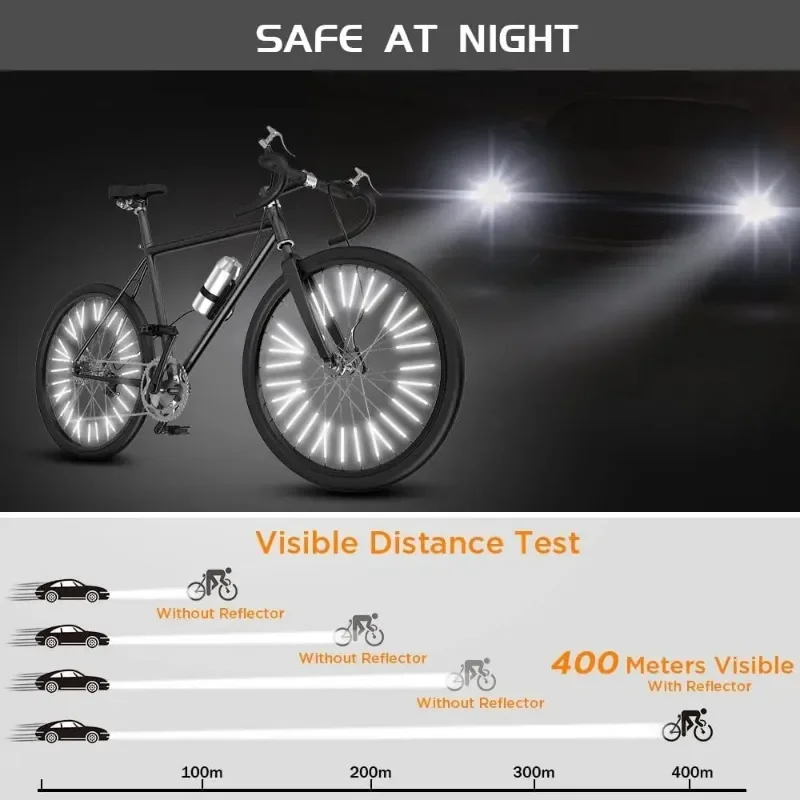 12 ピース/セットチューブ警告ストリップ反射マウントクリッ - Spoke Reflector Set のレビューと価格