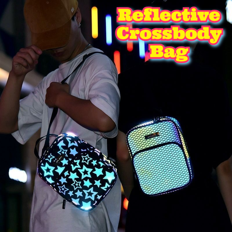反射材付きクロスボディバッグ 多目的スポーツスリングパック  - Cycling Commuter Bag のレビューと価格