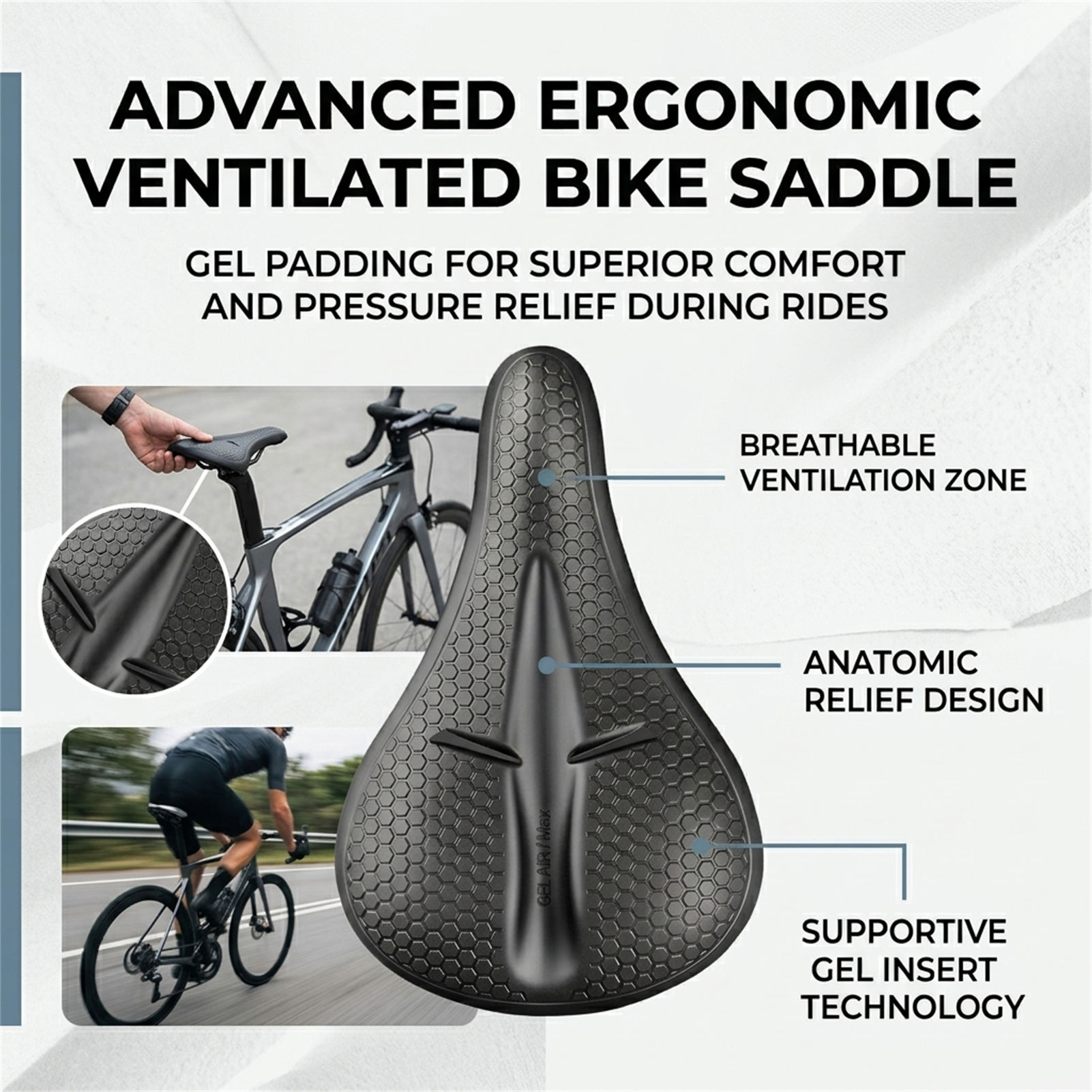 シリコン自転車シートカバー厚みのある痛み防止防水マウンテンバ - Commuter Cycling のレビューと価格