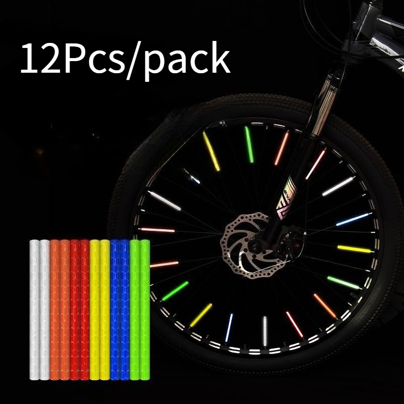 12個セット 自転車スポークリフレクター クリップオン式ホイ - Spoke Reflector Set のレビューと価格